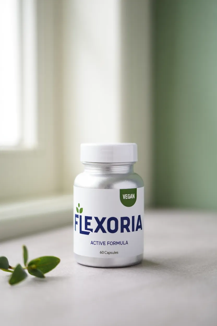 Flexoria dietary supplement package with balanced formula for active lifestyle support